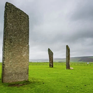 The Standing Stones of Stenness, UNESCO World Heritage Site, Orkney Islands, Scotland