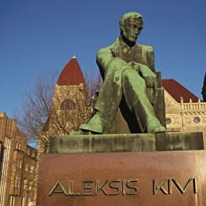 Statue of Alexis Kivi, Helsinki, Finland, Scandinavia, Europe