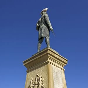 Statue of Captain James Cook, Seafront, Whitby, North Yorkshire, Yorkshire