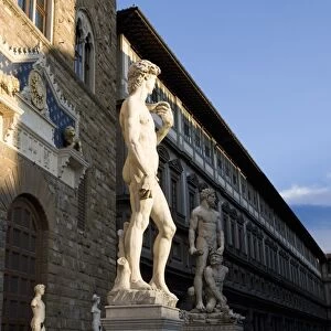Statue of David with shadow