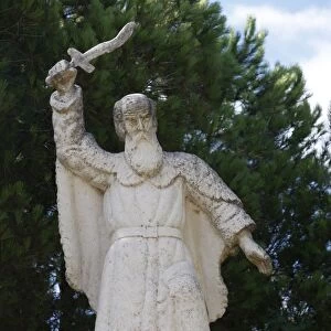 Statue of Elias at El Muhraqa, Israel, Middle East
