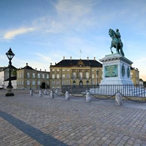 Statue of Frederick V, Amalienborg Palace Square, Copenhagen, Denmark, Europe