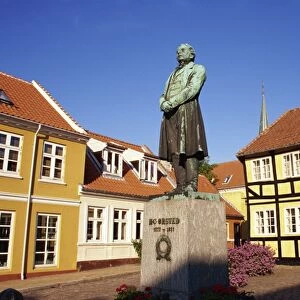 Statue of H. C. Orsted, Rudkobing, Langeland, Denmark, Scandinavia, Europe