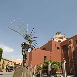 Statue of Indian dancer, Santiago de Queretaro (Queretaro), a UNESCO World Heritage Site