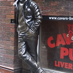 Statue of John Lennon near the original Cavern Club, Matthew Street, Liverpool