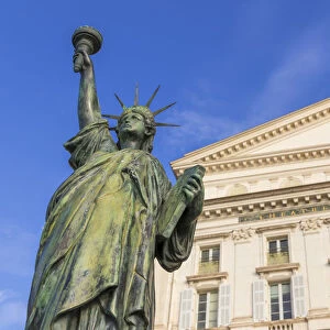 Statue of Liberty Replica at the Opera House, Nice, Alpes Maritimes, Cote d Azur