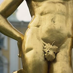 Detail of statue, Petrodvorets, St. Petersburg, Russia, Europe