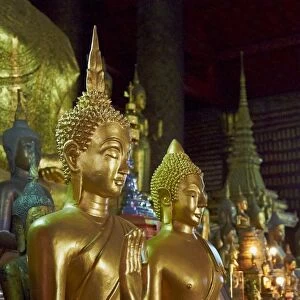 Statues of Buddha, Vat Mai Suvannaphumaham, Luang Prabang, UNESCO World Heritage Site