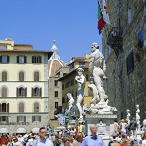 Statues in the Piazza della Signoria with Bandinelli s