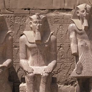 Statues of Ramses II (Ramses the Great), Karnak Temple, Thebes, UNESCO World Heritage Site