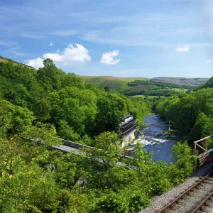 Steam train pulls out of Berwyn station on the Llangollen Heritage Railway