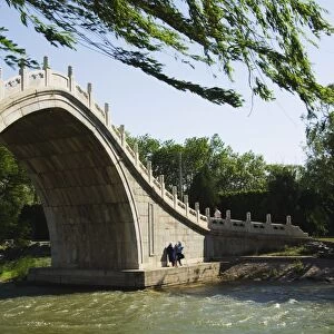 A steeply arched bridge on Lake Kunming at Yihe Yuan (The Summer Palace)