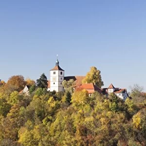 Stockenburg Castle, Martinskirche Church, Vellberg, Hohenlohe Region, Baden Wurttemberg, Germany, Europe