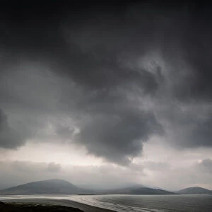 Storm over Luskentyre Beach, West Harris, Outer Hebrides, Scotland, United Kingdom