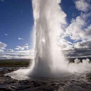 Strokkur (the Churn) which spouts up to 35 meters erupting