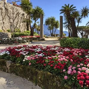 Stunning Gardens of Villa Rufolo in spring, Ravello, Amalfi Coast, UNESCO World Heritage Site