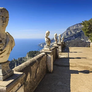 Stunning Terrace of Infinity, Gardens of Villa Cimbrone, Ravello, Amalfi Coast, UNESCO