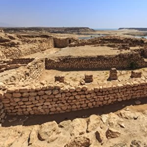 Sumhuram ruins overlooking Khor Rori (Rouri), Land of Frankincense UNESCO World Heritage Site