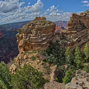 The summit of Tritle Peak off Roosevelt Point on Grand Canyon North Rim, Grand Canyon National Park, UNESCO World Heritage Site, Arizona, United States of America, North America