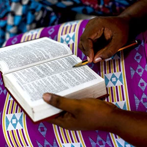 Sunday service at MEIA Evangelical Church, Grand Bassam, Ivory Coast, West Africa, Africa