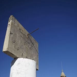 Sundial in Plaza Anzures, Sucre, UNESCO World Heritage Site, Bolivia, South America