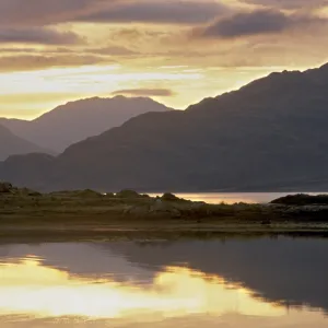 Sunrise over Isleornsay and lighthouse