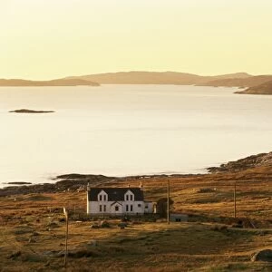 Sunset over Loch Tarbert and house