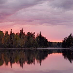 Sunset over Malberg Lake, Boundary Waters Canoe Area Wilderness, Superior National Forest