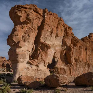 Surreal rock formations caused by the elements, Vallee de Rocas, Bolivian Andes, Bolivia