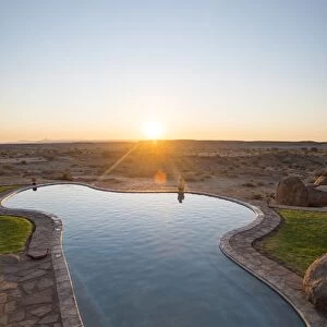 A swimming pool on the edge of the desert at Canyon Lodge near the Fish River Canyon