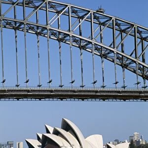 Sydney Opera House and Harbour Bridge, Sydney, New South Wales (N. S. W. )