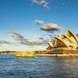 Sydney Opera House at sunset, UNESCO World Heritage Site, Sydney, New South Wales