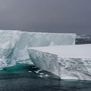 Tabular iceberg, Larsen C Ice Shelf, Weddell Sea, Antarctica, Polar Regions