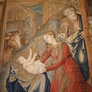 Tapestry depicting the Nativity, Gallery of Tapestries, Vatican Museum, Vatican, Rome