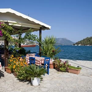 Taverna, Vathi, Meganisi, Ionian Islands, Greek Islands, Greece, Europe