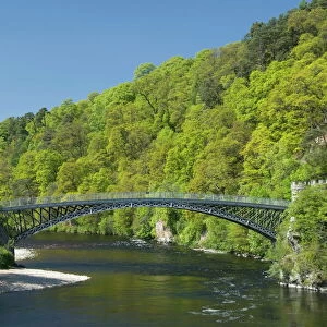 The Telford iron bridge, built in 1815, across the River Spey, near Craigellachie