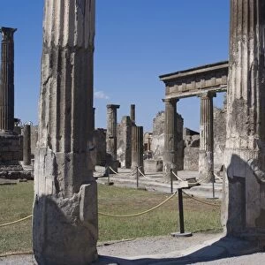 The Temple of Apollo at the ruins of the Roman site of Pompeii, UNESCO World Heritage Site