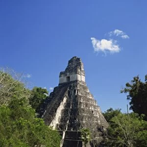 Temple II looking across Great Plaza, Tikal, UNESCO World Heritage Site