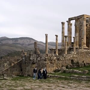The Temple of Septimius Severus, Roman site of Djemila, UNESCO World Heritage Site