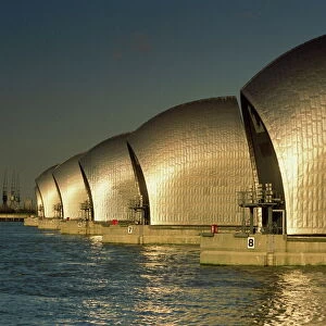 The Thames Flood Barrier, Woolwich, near Greenwich, London, England, United Kingdom