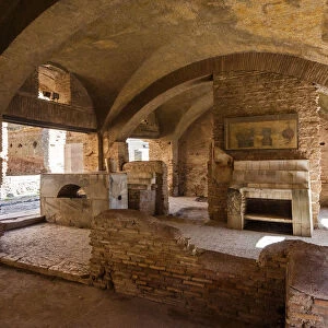 Thermopolium (Roman bar for hot food and drink), Ostia Antica archaeological site