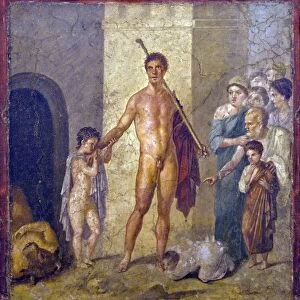 Theseus honoured by Athenians after killing the Minotaur, House of Gavius Rufus from Pompeii