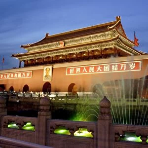 Tiananmen Square, the Gate of Heavenly Peace, entrance to the Forbidden City