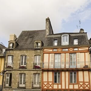 Timber-framed buildings, Quimper, Southern Finistere, Brittany, France