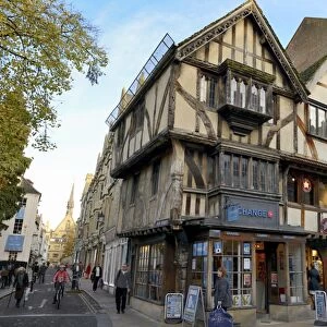 Timber-framed house on Corn Market Street, Oxford, Oxfordshire, England, United Kingdom, Europe