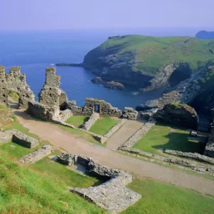 Tintagel Castle, associated with the legend of King Arthur, Tintagel, Cornwall