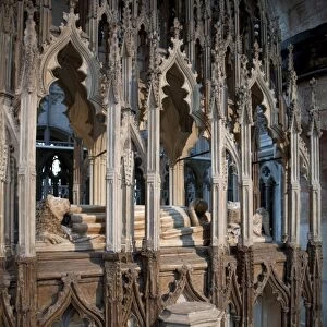 Tomb of King Edward II, died 1327, Gloucester Cathedral, Gloucester, Gloucestershire