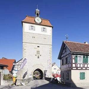 Torturm tower, old town, Vellberg, Hohenlohe Region, Baden Wurttemberg, Germany, Europe