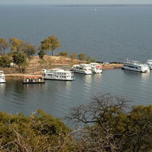 Tourist boats, Kariba, Lake Kariba, Zimbabwe, Africa