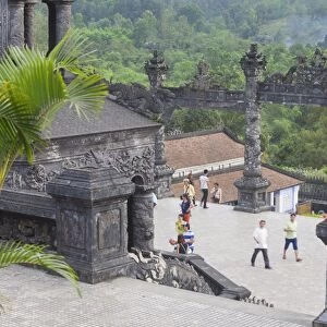 Tourists at Tomb of Khai Dinh, UNESCO World Heritage Site, Hue, Thua Thien-Hue, Vietnam, Indochina, Southeast Asia, Asia